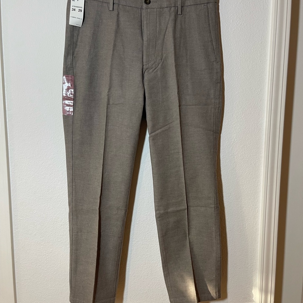 Dockers Gray Dress Pants Classic Flat-Front Design - Picture 6 of 11